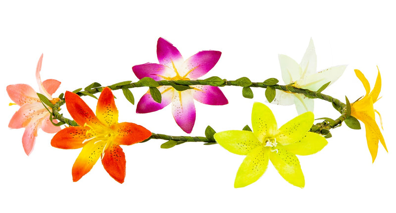 e-carnavalskleding-SYK Diadeem hibiscus bloemen hippie