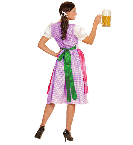 e-carnavalskleding-SYK Dirndl jurk roze groen
