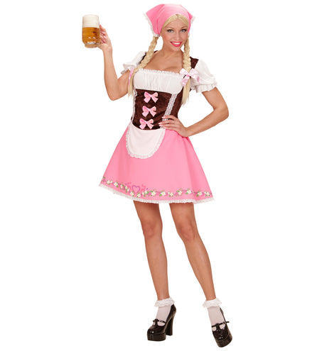 e-carnavalskleding-SYK Dirndl jurkje roze dames