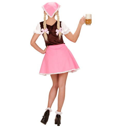 e-carnavalskleding-SYK Dirndl jurkje roze dames
