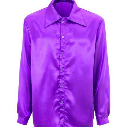 e-carnavalskleding-SYK Disco blouse paars Jim heren