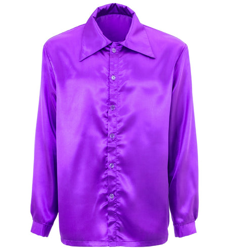 e-carnavalskleding-SYK Disco blouse paars Jim heren