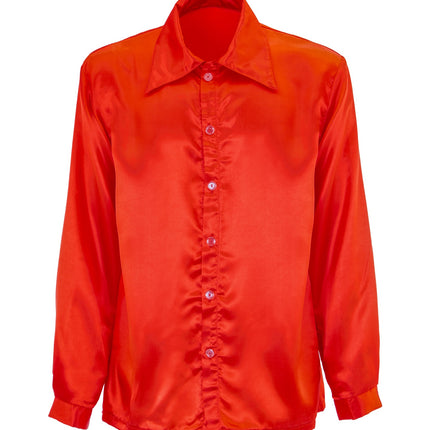 e-carnavalskleding-SYK Disco blouse rood Bennie heren