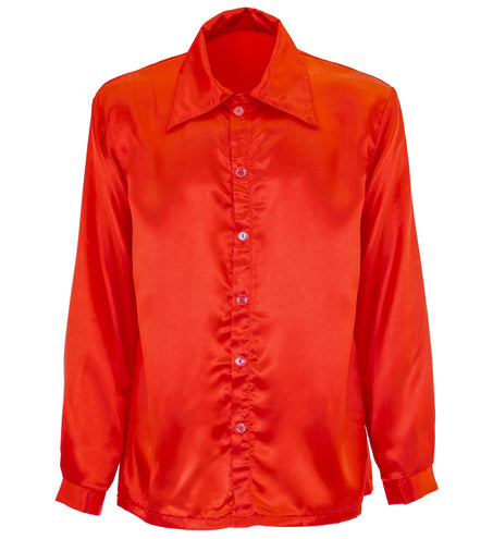 e-carnavalskleding-SYK Disco blouse rood Bennie heren