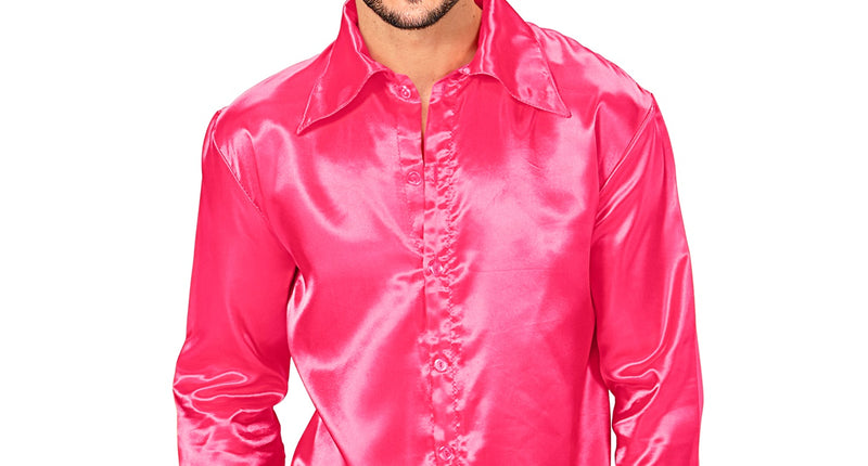 e-carnavalskleding-SYK Disco blouse roze Bert heren