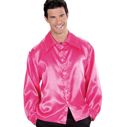 e-carnavalskleding-SYK Disco blouse roze Bert heren