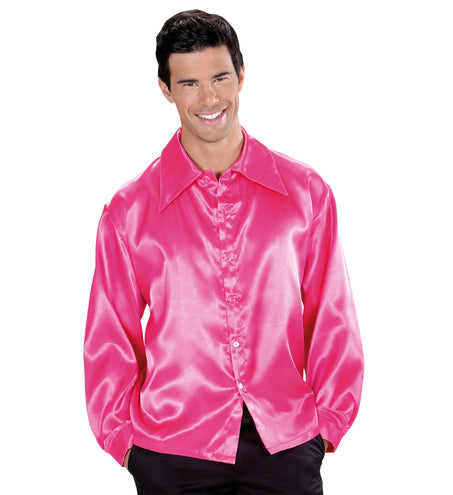 e-carnavalskleding-SYK Disco blouse roze Bert heren