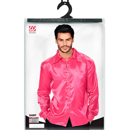 e-carnavalskleding-SYK Disco blouse roze Bert heren