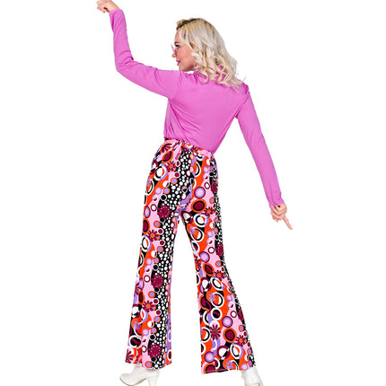 e-carnavalskleding-SYK Disco broek groovy stijl jaren 70 dames