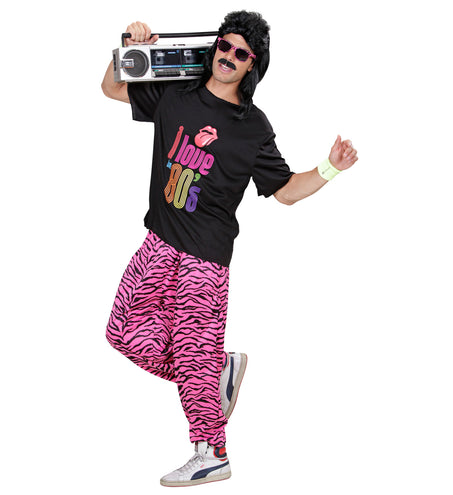 e-carnavalskleding-SYK Disco broek roze zebra print