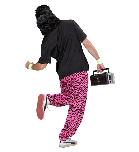 e-carnavalskleding-SYK Disco broek roze zebra print
