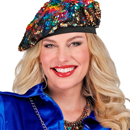 e-carnavalskleding-SYK Disco hippie pet pailletten