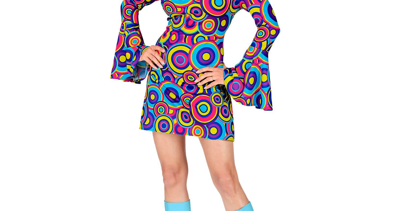 e-carnavalskleding-SYK Disco jurk Daisy 70-jaren