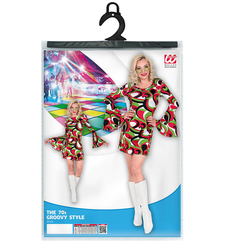 e-carnavalskleding-SYK Disco jurkje jaren 70 dames