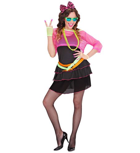 e-carnavalskleding-SYK Disco kostuum jaren 80 neon Marly dames