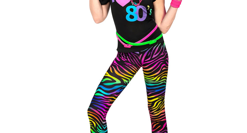 e-carnavalskleding-SYK Disco pak 80's neon dames