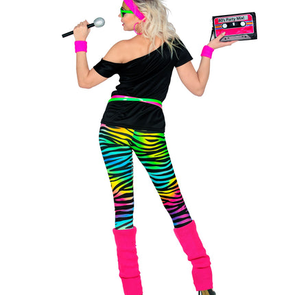 e-carnavalskleding-SYK Disco pak 80's neon dames
