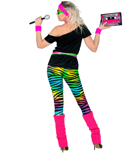 e-carnavalskleding-SYK Disco pak 80's neon dames