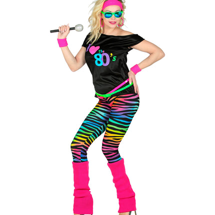 e-carnavalskleding-SYK Disco pak 80's neon dames