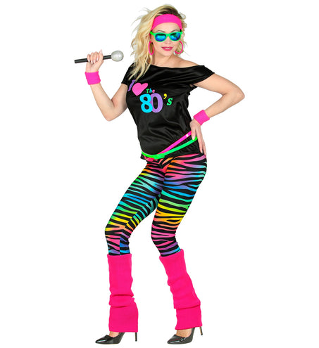 e-carnavalskleding-SYK Disco pak 80's neon dames