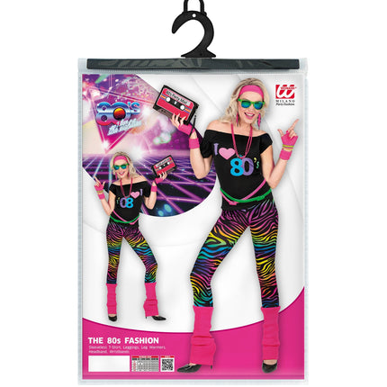 e-carnavalskleding-SYK Disco pak 80's neon dames