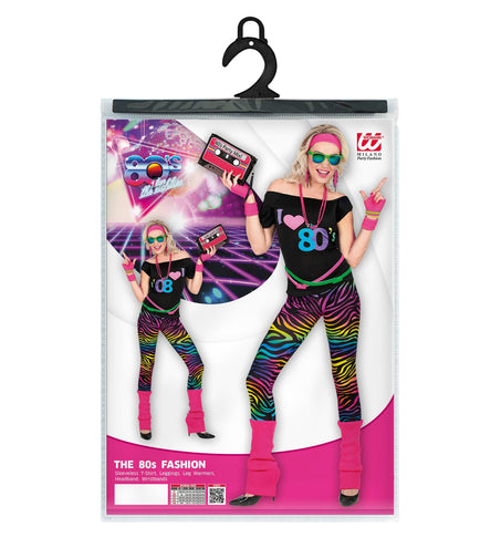 e-carnavalskleding-SYK Disco pak 80's neon dames
