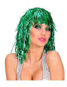 e-carnavalskleding-SYK Disco pruik lurex groen