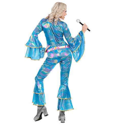 e-carnavalskleding-SYK Disco queen jumpsuit blauw
