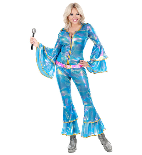 e-carnavalskleding-SYK Disco queen jumpsuit blauw