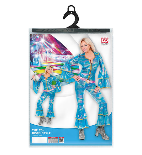 e-carnavalskleding-SYK Disco queen jumpsuit blauw