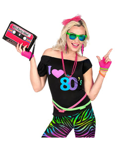 e-carnavalskleding-SYK Disco shirt dames 80's neon