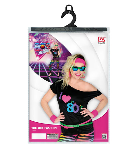 e-carnavalskleding-SYK Disco shirt dames 80's neon