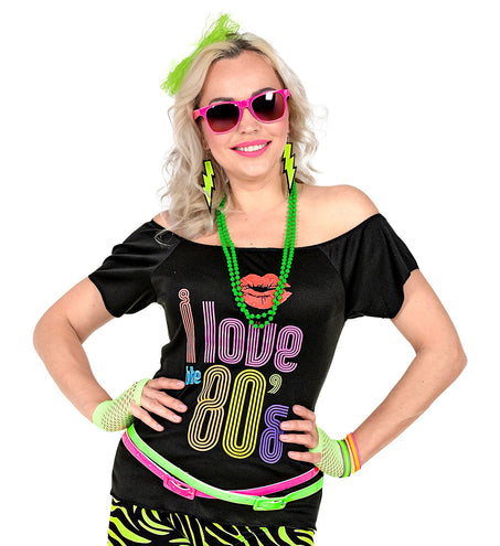 e-carnavalskleding-SYK Disco verkleedset jaren 80 neon groen