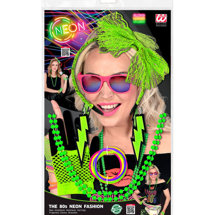 e-carnavalskleding-SYK Disco verkleedset jaren 80 neon groen
