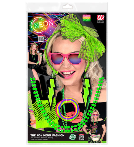 e-carnavalskleding-SYK Disco verkleedset jaren 80 neon groen