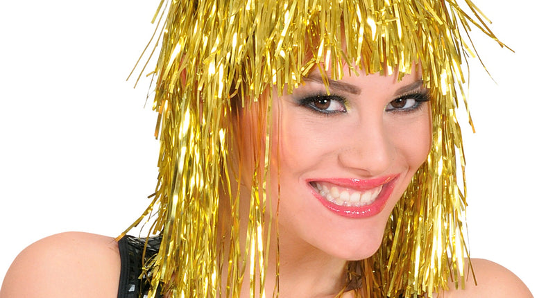 e-carnavalskleding-SYK discopruik goud in zak