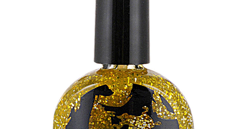 e-carnavalskleding-SYK display nagellak glitter goud