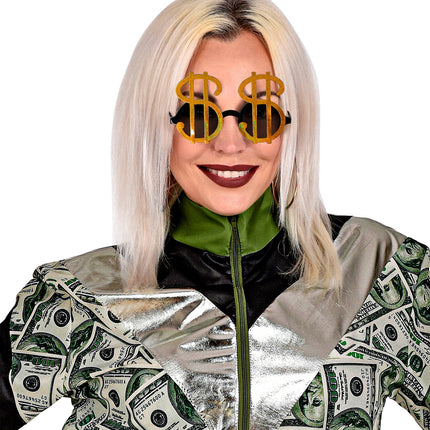 e-carnavalskleding-SYK Dollar bril goud