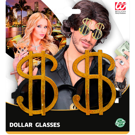 e-carnavalskleding-SYK Dollar bril goud