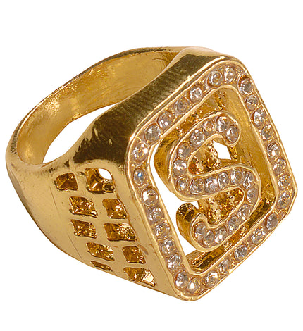 e-carnavalskleding-SYK Dollar pooier ring met diamanten