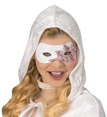 e-carnavalskleding-SYK Domino oogmasker wit beschilderbaar