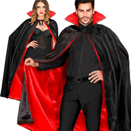e-carnavalskleding-SYK Dracula cape met kraag 135cm