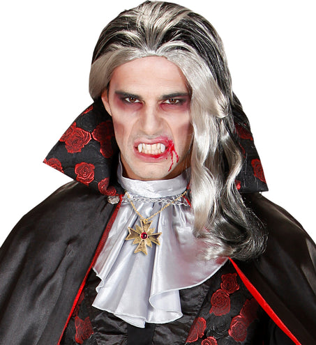 e-carnavalskleding-SYK Dracula ketting met ringen Robijn