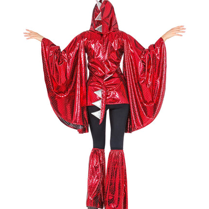 e-carnavalskleding-SYK Draken pak rood dames