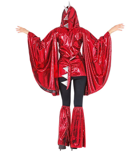 e-carnavalskleding-SYK Draken pak rood dames
