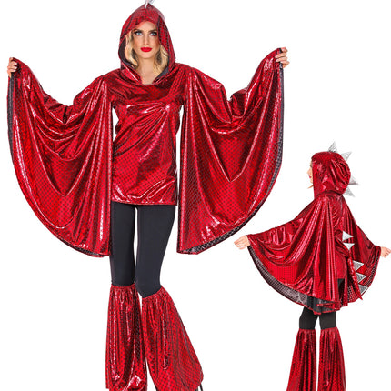 e-carnavalskleding-SYK Draken pak rood dames