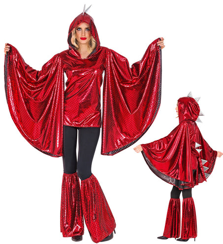 e-carnavalskleding-SYK Draken pak rood dames