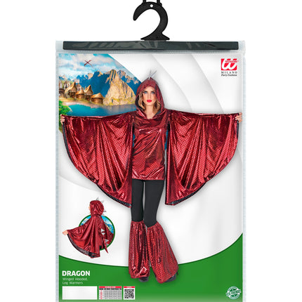 e-carnavalskleding-SYK Draken pak rood dames