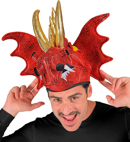 e-carnavalskleding-SYK Drakenmuts rood