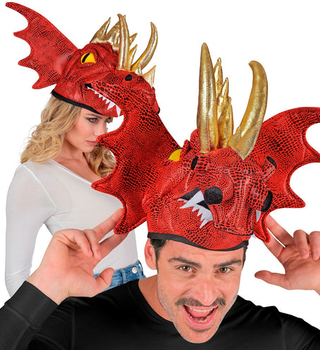 e-carnavalskleding-SYK Drakenmuts rood